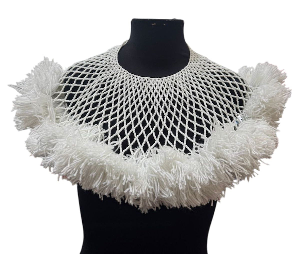 Wool bead-necklace